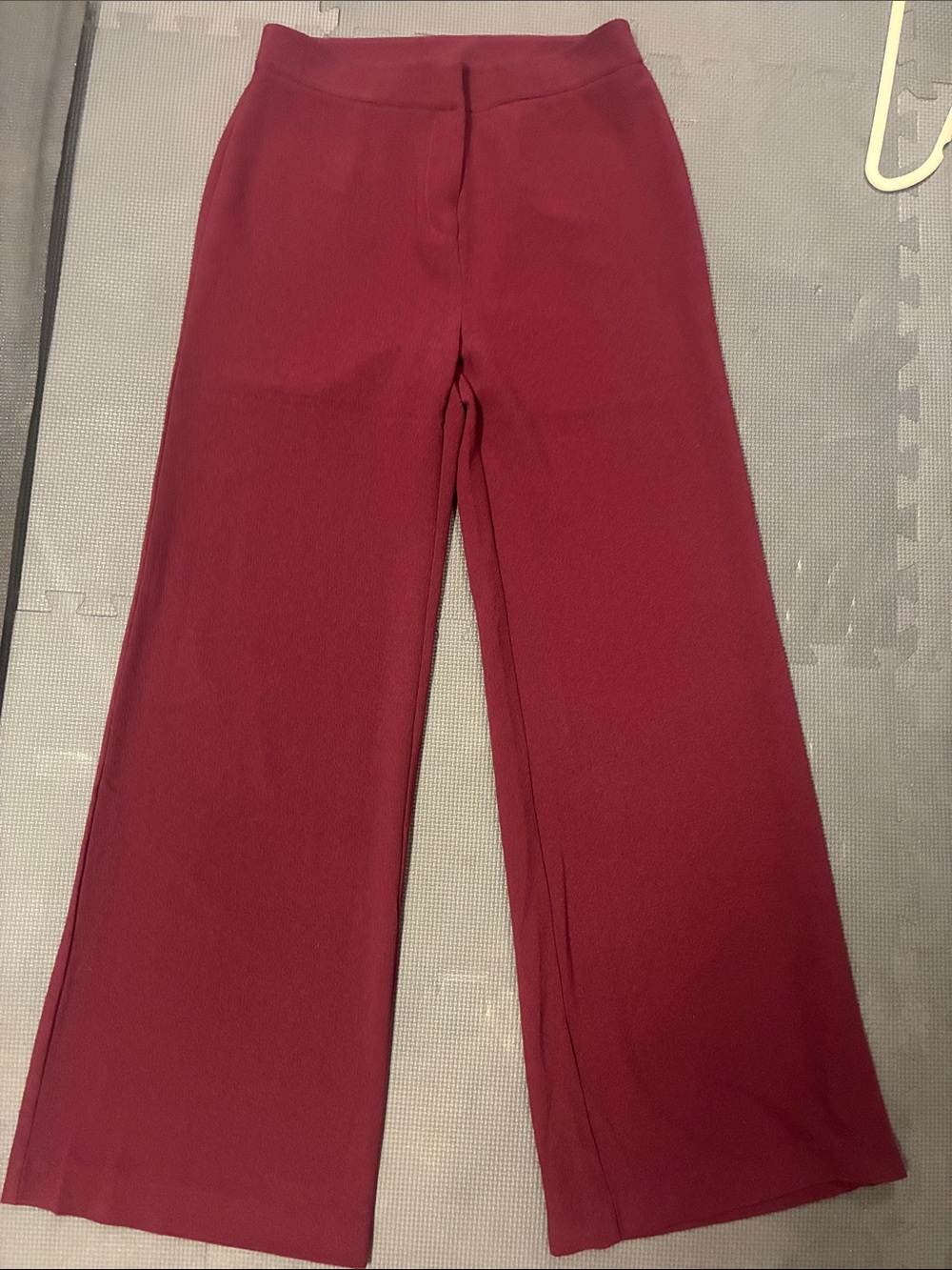 Burgundy dress pants wide leg